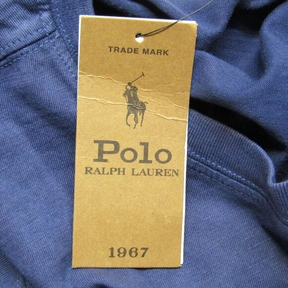 NEW POLO RALPH LAUREN Polo Shirt Navy Distress Worn Out Short Sleeve Size XL - Picture 9 of 12